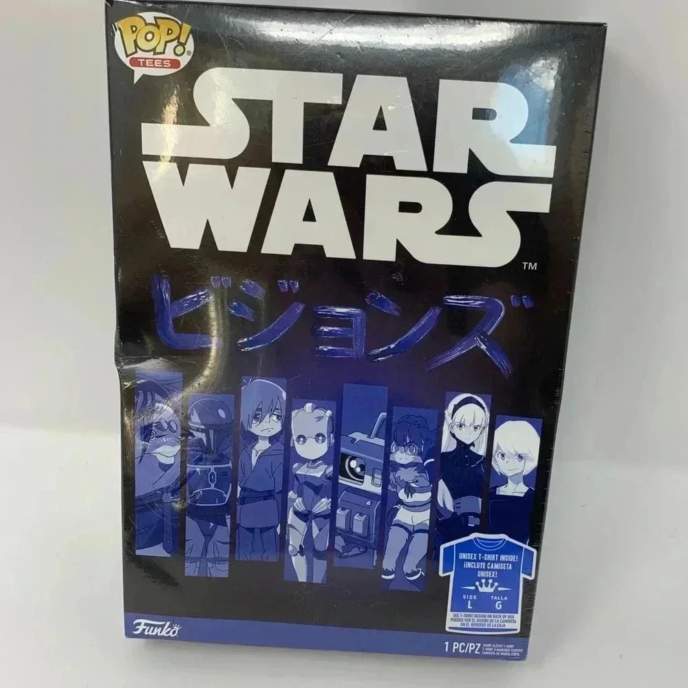 NIB FUNKO POP Tees STAR WARS Kyoto ANIME Manga T Shirt Large Tee Unisex